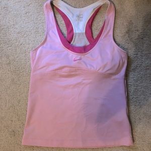 Pink Nike workout tank top